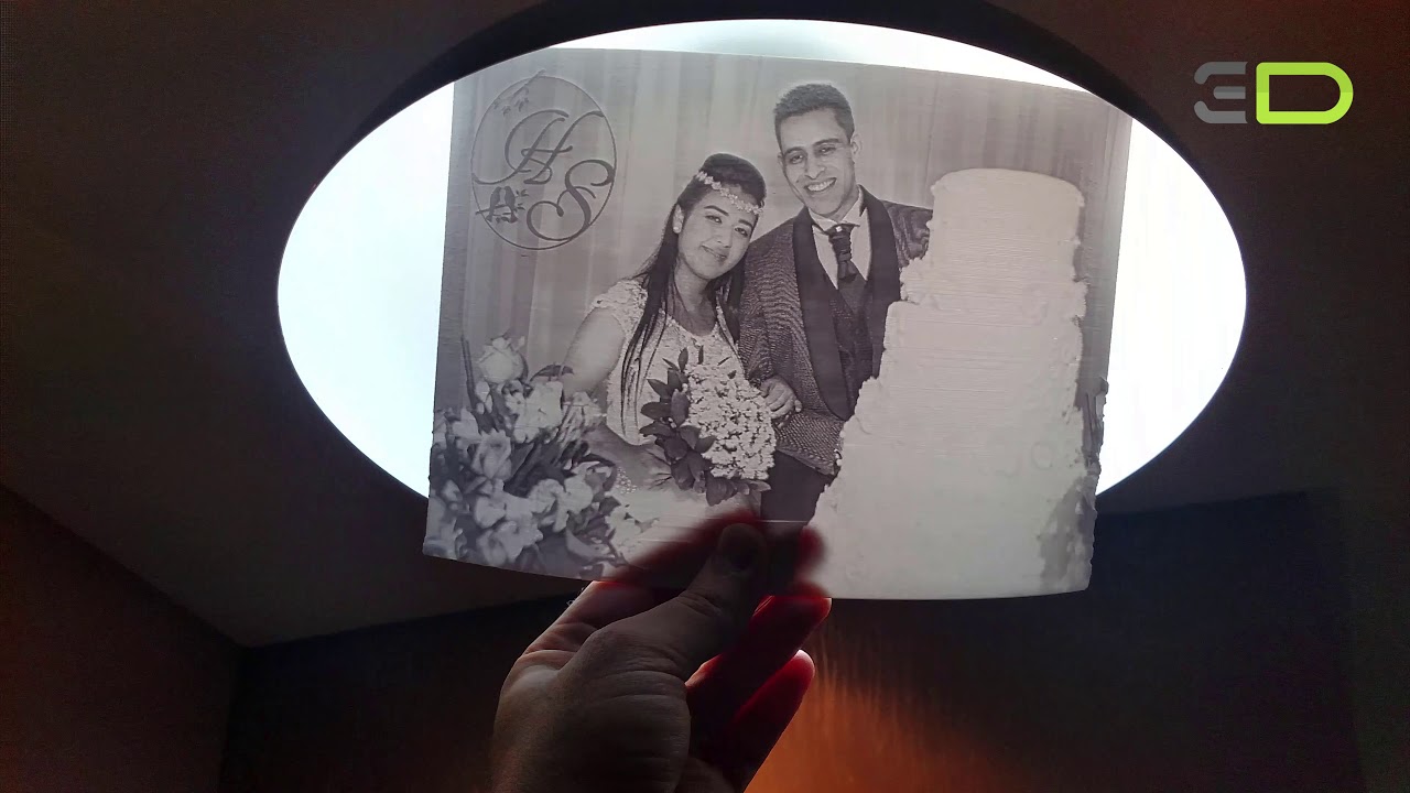 Incr&iacute;vel LITHOPHANE - Sua Foto em 3D!!