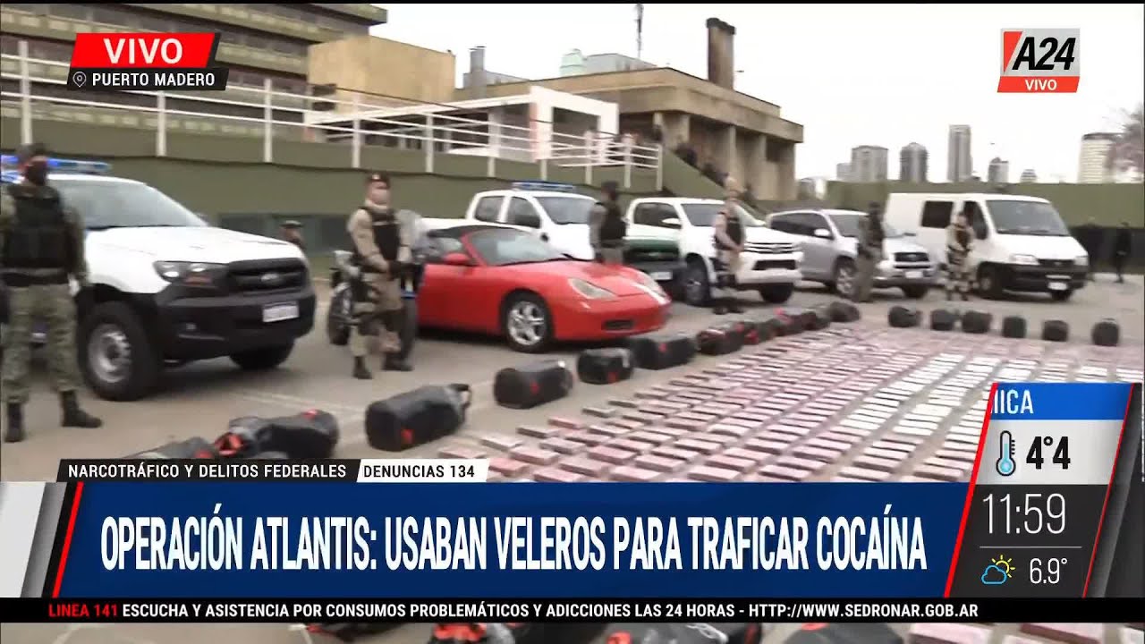 Operación Atlantis: incautaron 1548 kg de cocaína | A24