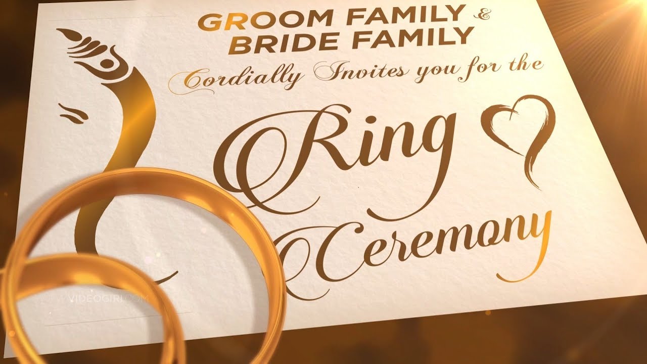 Ring Ceremony Invitation Video 2026 | Engagement Invitation Video | VG-739