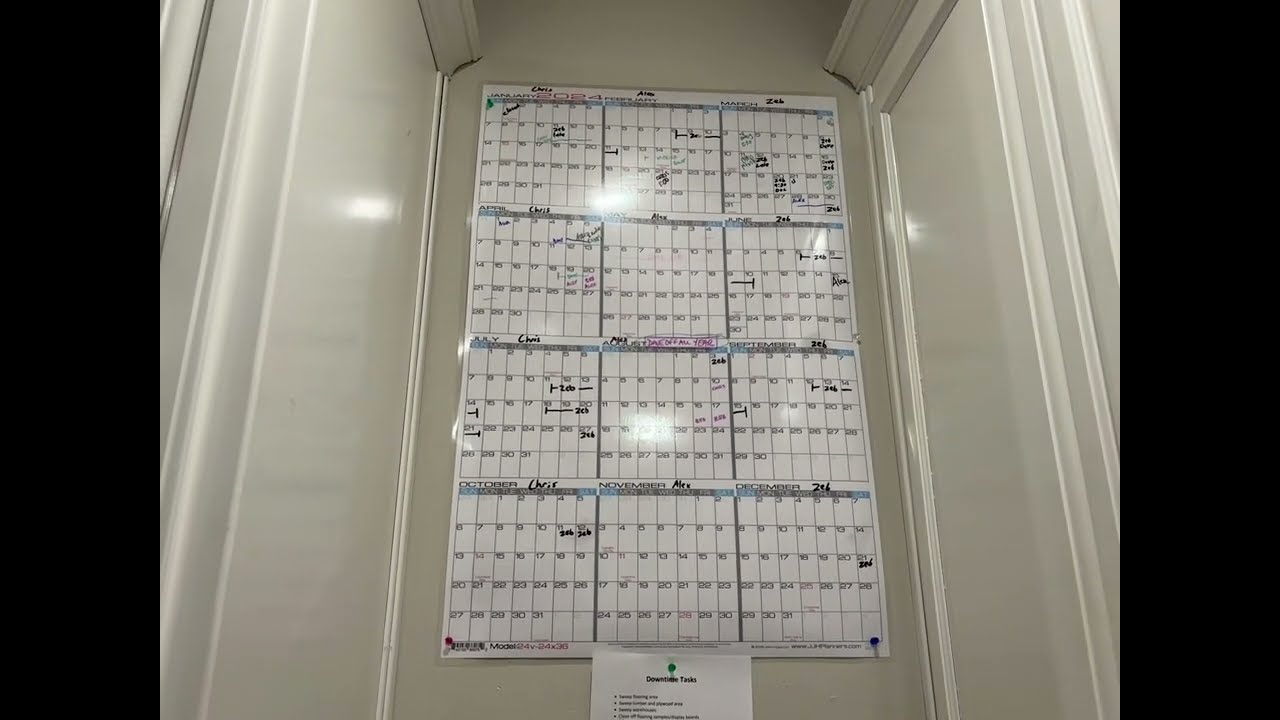 2024 Yearly Calendar at a glance #calendar #vertical #year