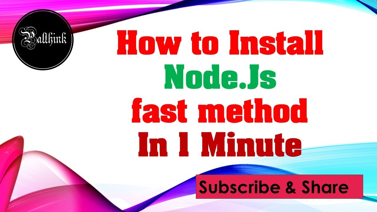 How to install Node.Js 
