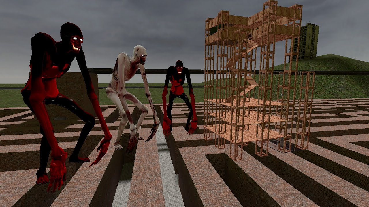 SCP 096 vs towers☠️☠️ Garry’s Mod part 3