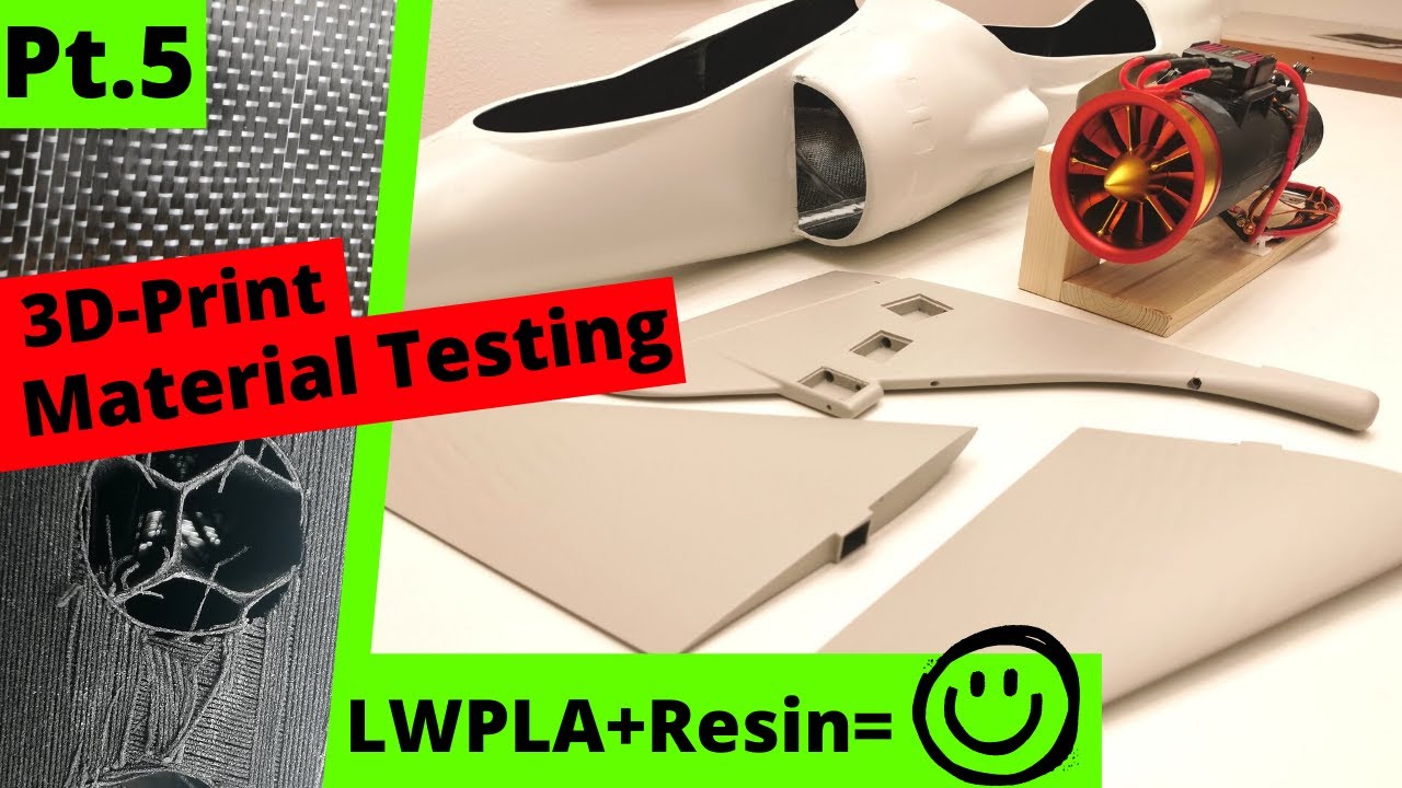 LW PLA Stress Test | Reinforcing and Painting 3D Printed Parts | RC Harrier