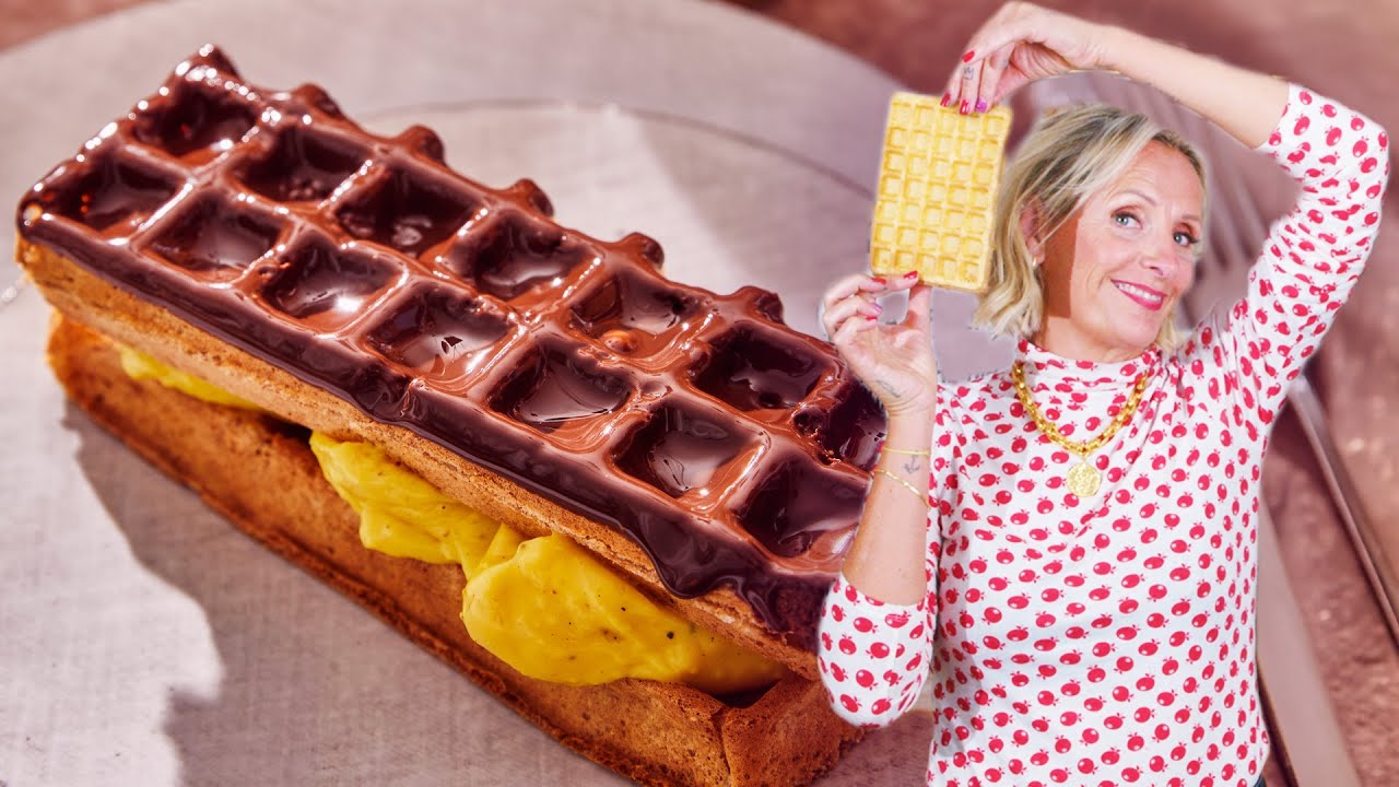 Eclair Wafels: Brusselse wafels met vanillepudding en chocoladeganache | Sofie Dumont