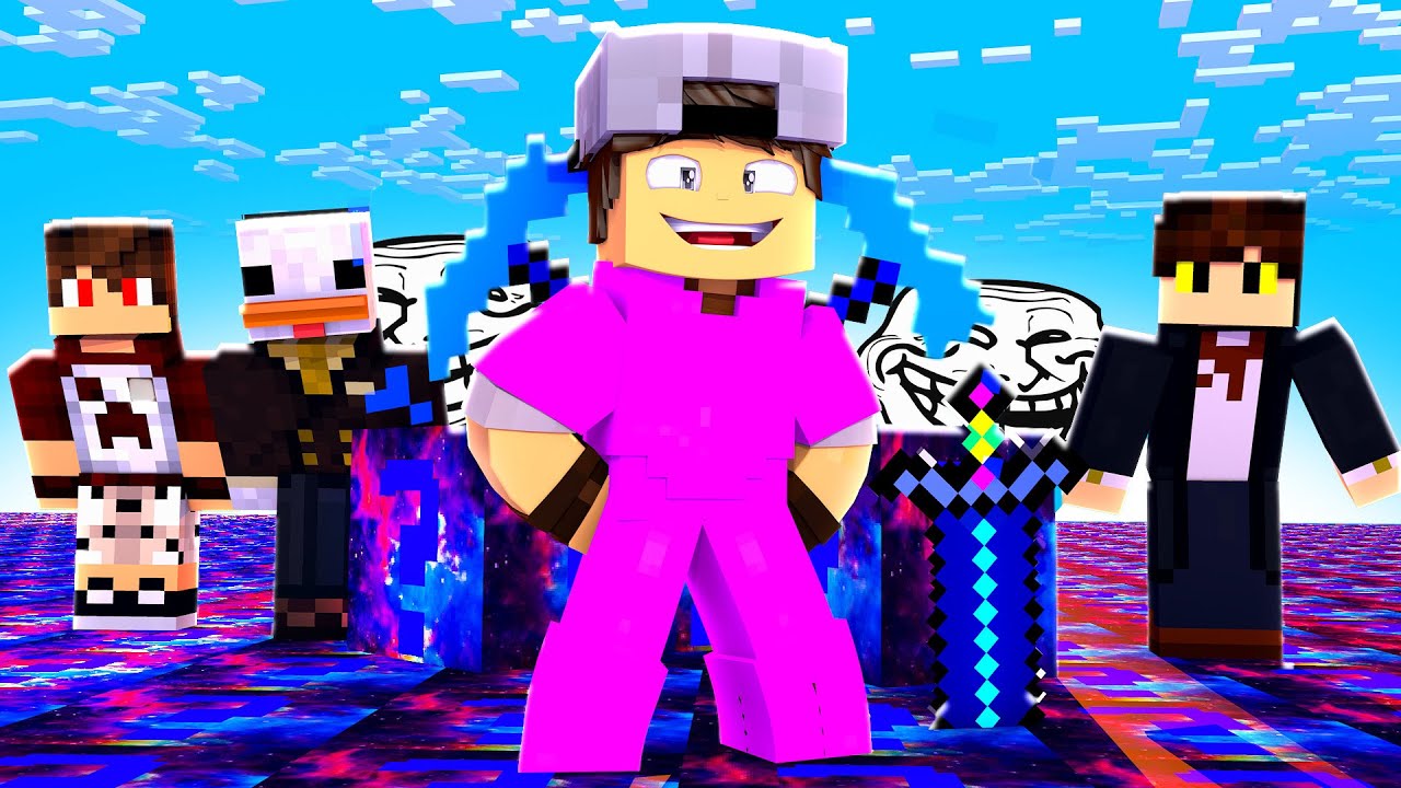 CUBÃO TROLL DE LUCKY BLOCK COM ITENS OP DA LUCKY BLOCK GALAXY !!