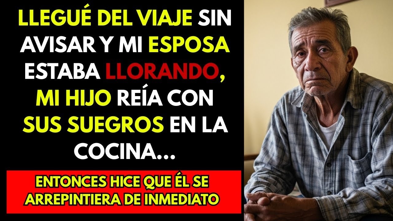 HISTORIA REAL  Llegué del viaje sin avisar y mi esposa estaba llorando, mi hijo reía con sus suegros