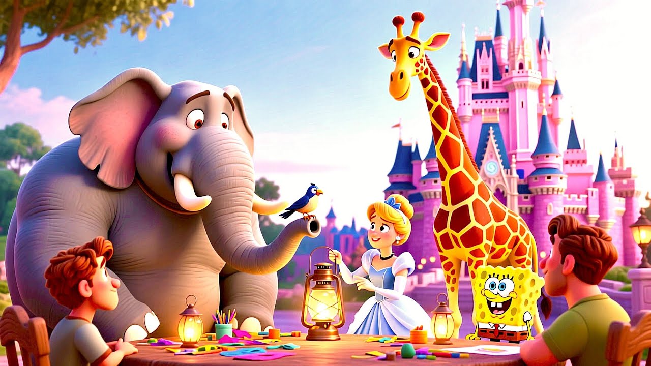 SpongeBob and the Jungle Animals stories with Tom and Jerry and the world of Disney#cartoon #stories
