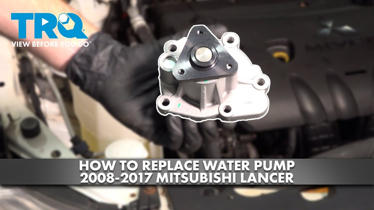 Как заменить водяной насос двигателя Mitsubishi Lancer 2.4L 2008-2017
