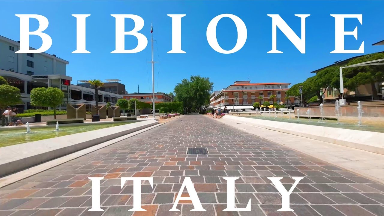 Bibione Italy  🇮🇹 City Center 4K UHD