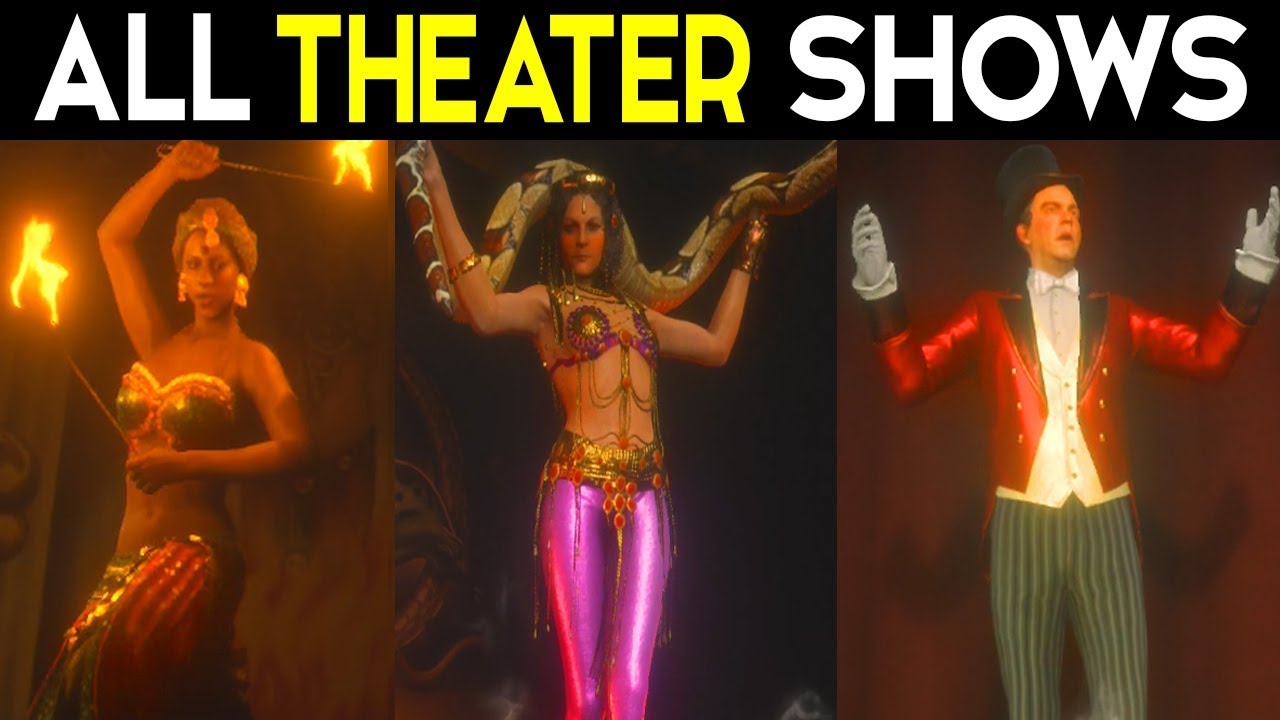 Red Dead Redemption 2: ALL VAUDEVILLE THEATER SHOWS / RDR2 free roam gameplay