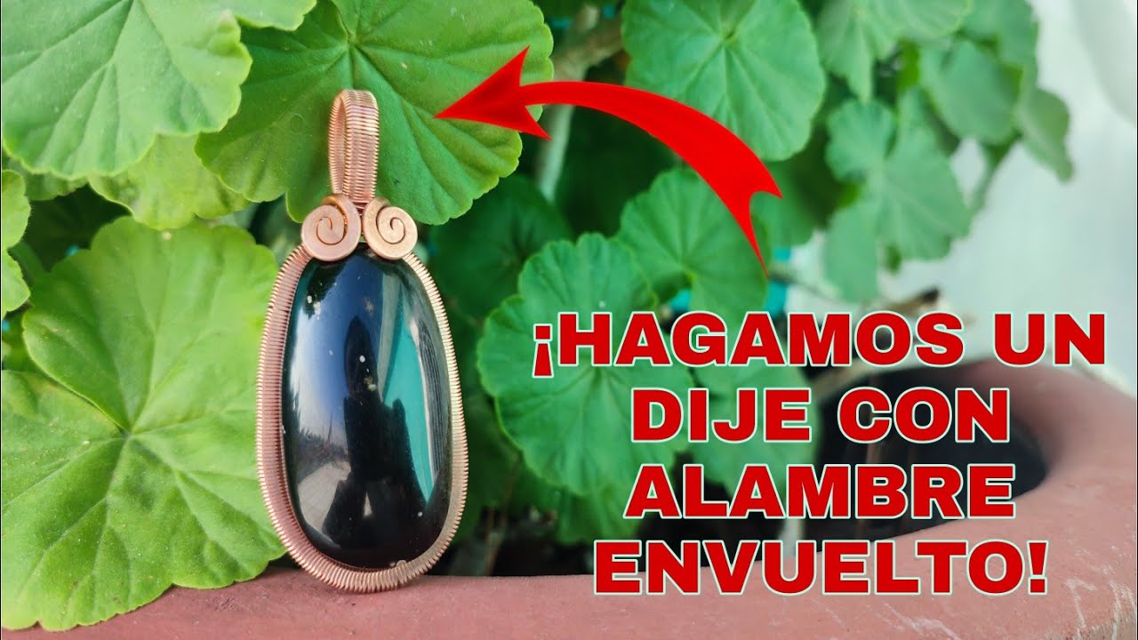 cómo ENGARZAR piedras con ALAMBRE| elaborando un DIJE con ALAMBRE envuelto| COLGANTE de ALAMBRE.