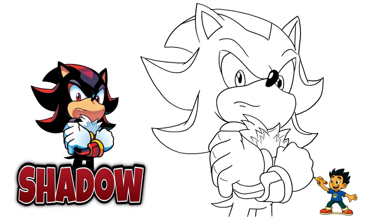 How to Draw Shadow the Hedgehog | SONIC THE HEDGEHOG #shadow #shadowthehedgehog #drawing 