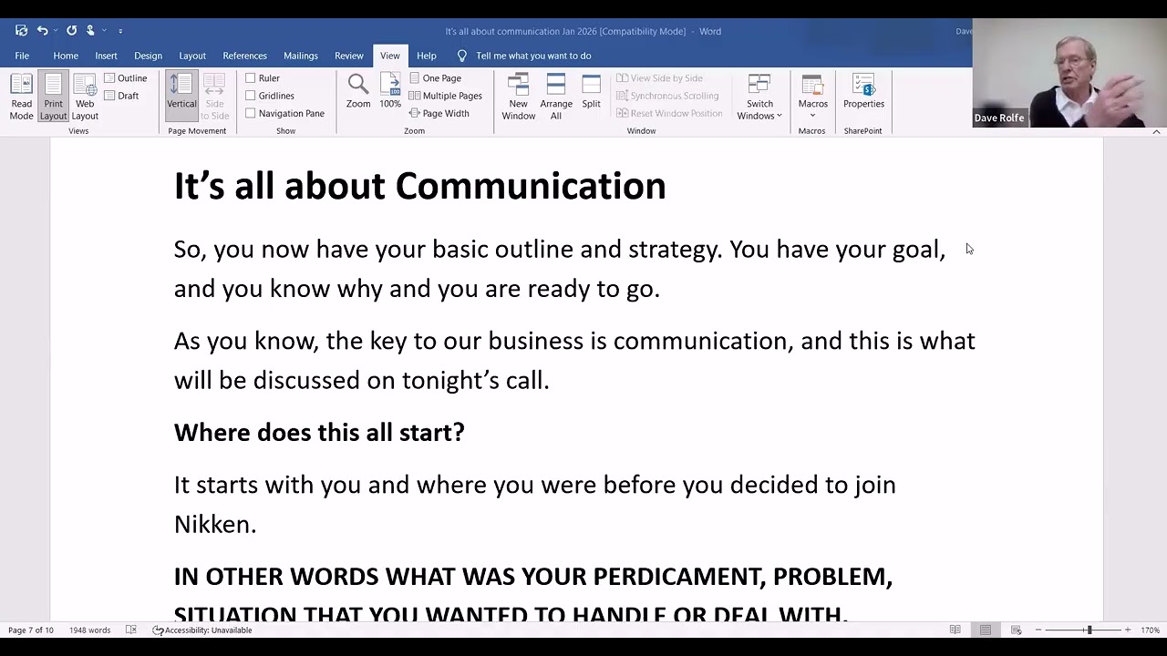 It's all about Communication Jan 2026
