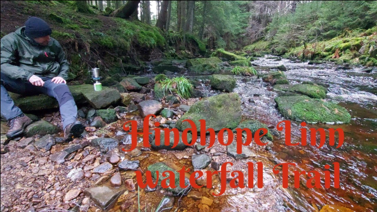 Hindhope Linn waterfall trail 👣 Kielder, Northumberland