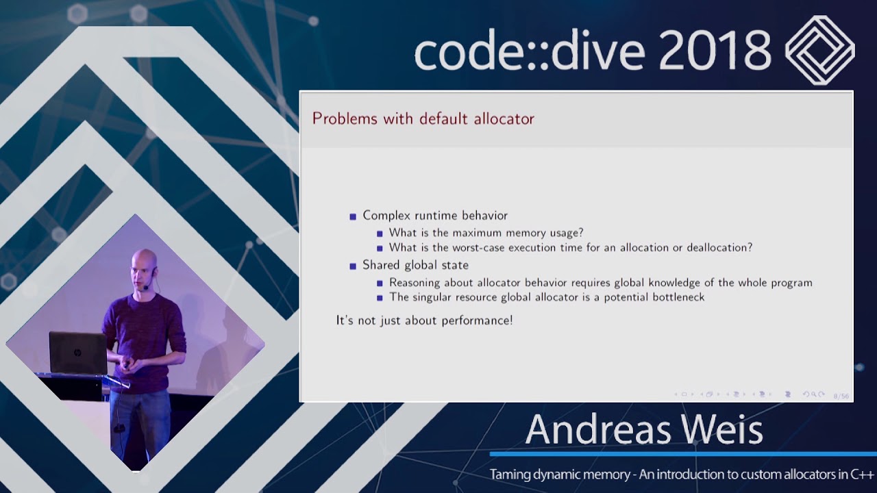 Taming dynamic memory - An introduction to custom allocators in C++ - Andreas Weis - code::dive 2018