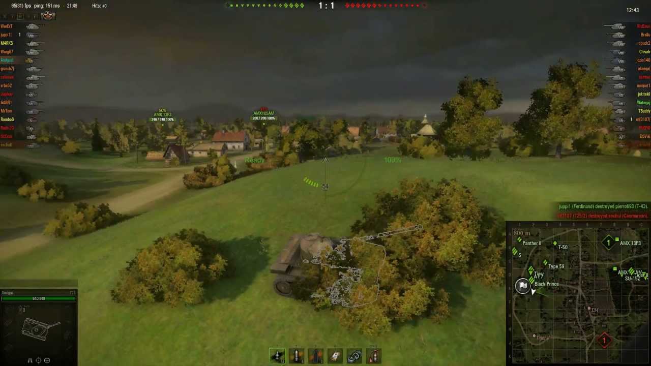 World of tanks: T71 gameplay