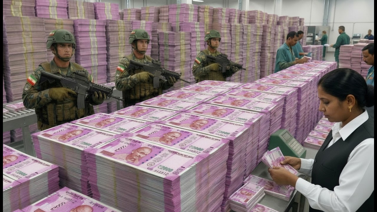 Insane Money Printing Process &ndash; 17 Languages on Billions of Banknotes Revealed  Secret India Factory