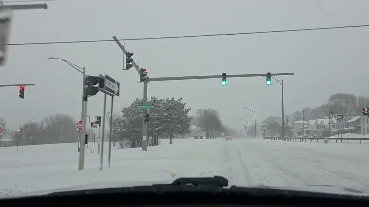 Drive in Winter Storm 