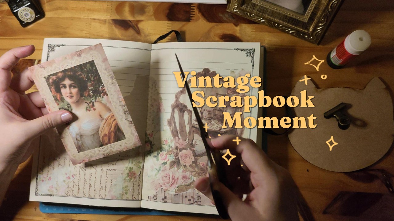 Scrapbook comigo! | #14 ✨ Página Vintage| #scrapbooking #journal 