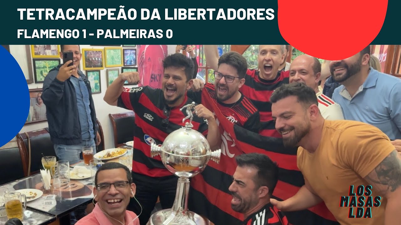 FLAMENGO 1 - PALMEIRAS 0 | REACCIÓN HINCHAS | TETRACAMPEÃO DA LIBERTADORES
