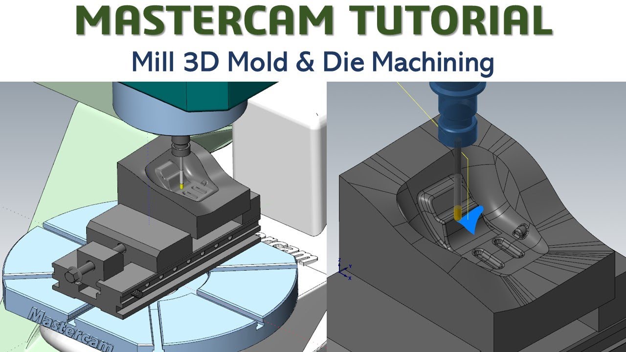 MasterCAM 2019 Tutorial #70 | Mill 3D Mold & Die Machining | CAD CAM TUTORIAL