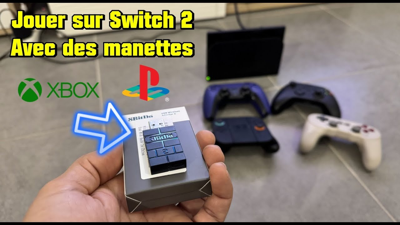 Jouer &agrave; la switch 2 avec une manette PS5 et xbox