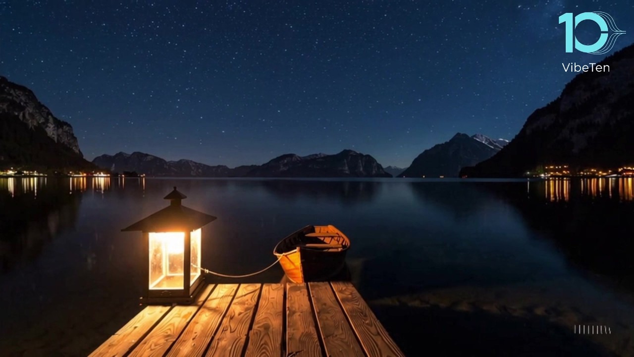 VibeTen | Starry Night in Hallstatt — 10 Hours Deep Dive & Lakeside Ambience (High-Fidelity)