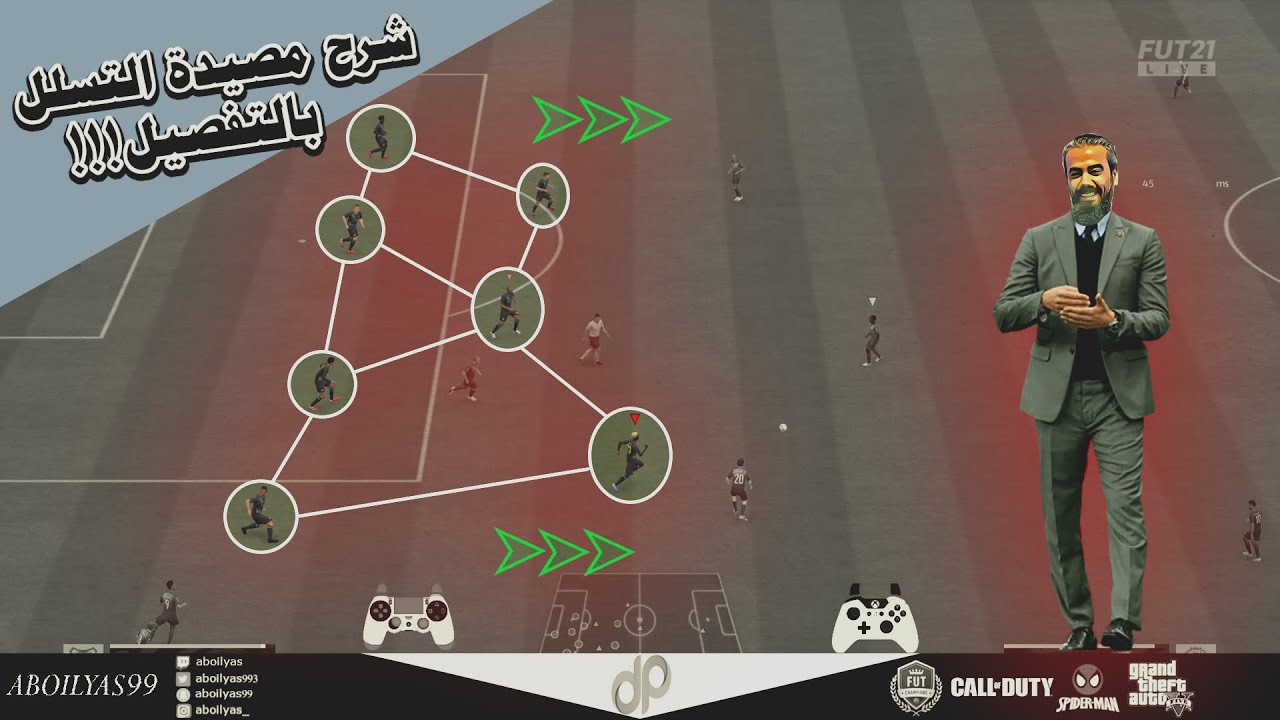 شرح مصيدة التسلل بالتفصيل في فيفا 21 | Offside trap FIFA 21
