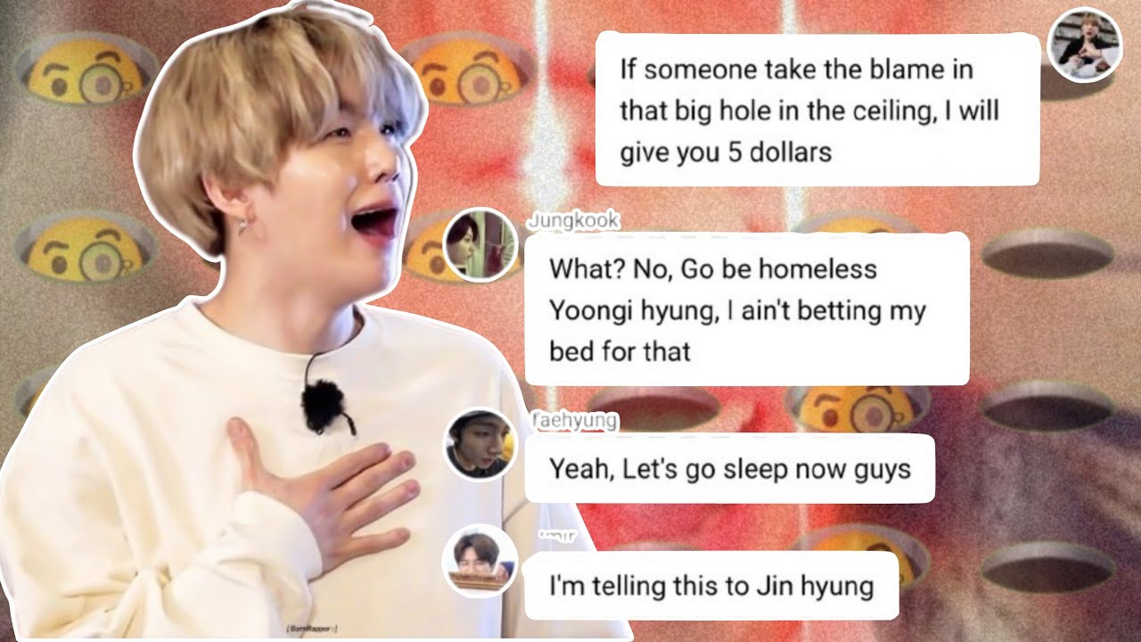 BTS Text - Who BROKE Jthe Ceiling?
