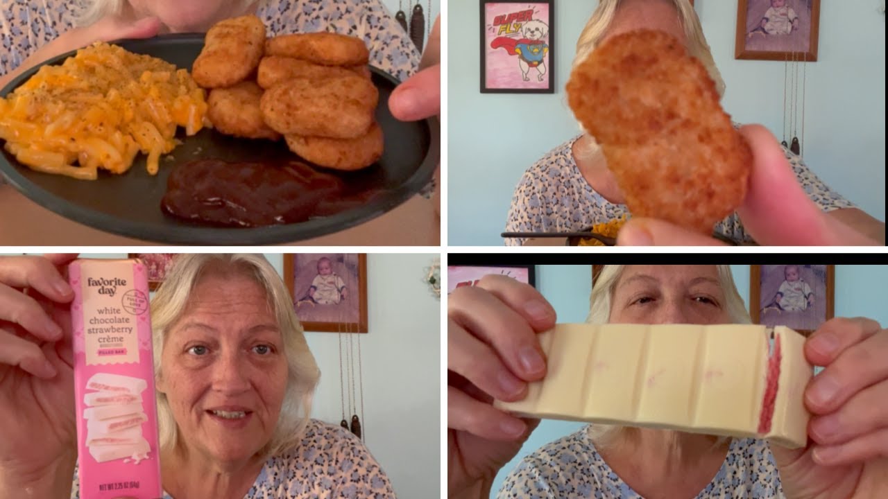 Eat/Chat with me! Quorn Nuggets with Mac & Cheese..plus yummy candy !