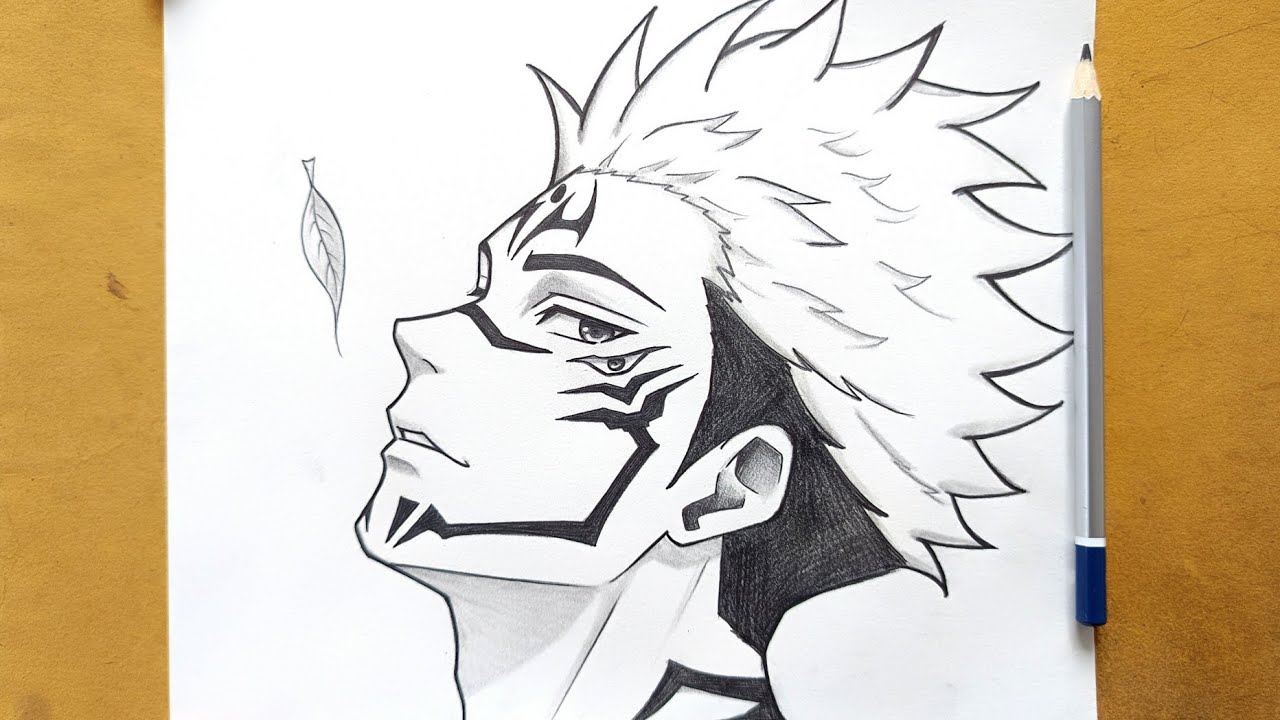 How to draw Sukuna step by step || Anime drawing tutorial || Easy drawing