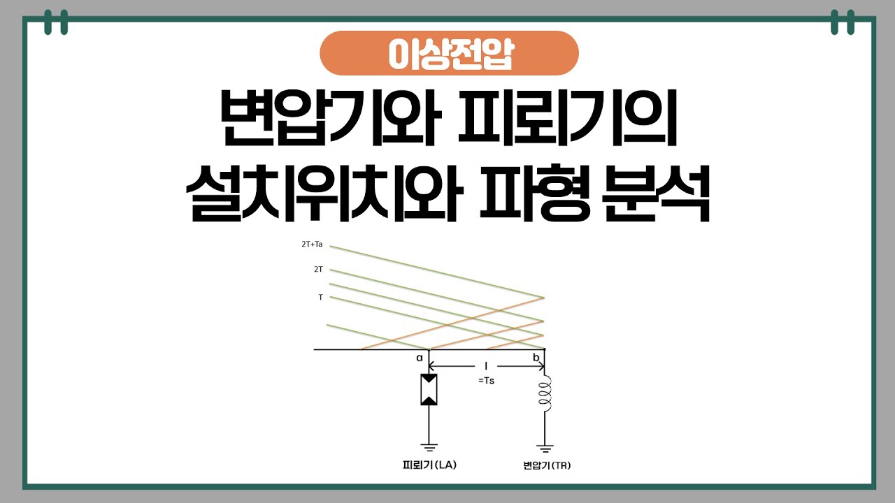 -이상전압- 피뢰기와 변압기의 설치거리의 결정과 이상전압 파형 분석