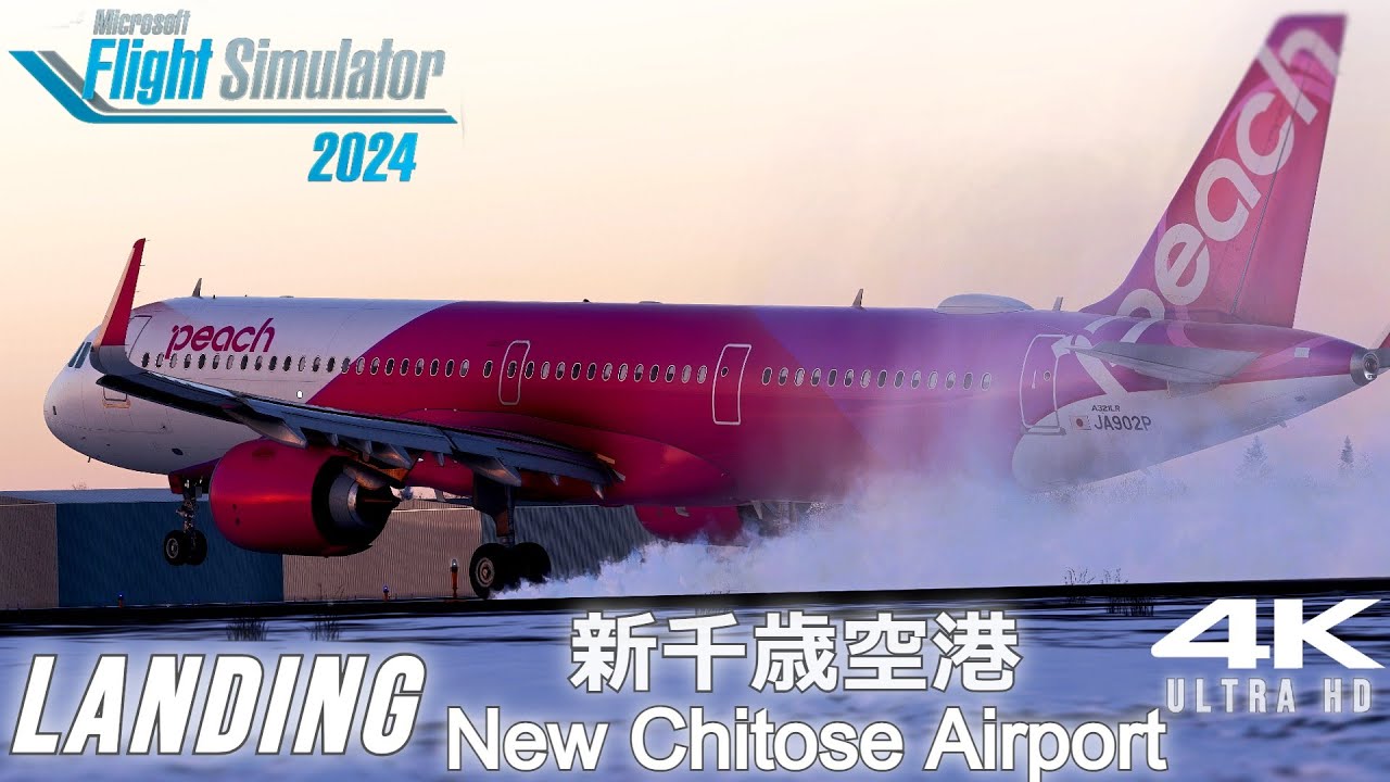 【MSFS2024】実写並みの雪景色で新千歳空港へ着陸 iniBuilds AirBus A321LR 【Microsoft Flight Simulator 2024】4K