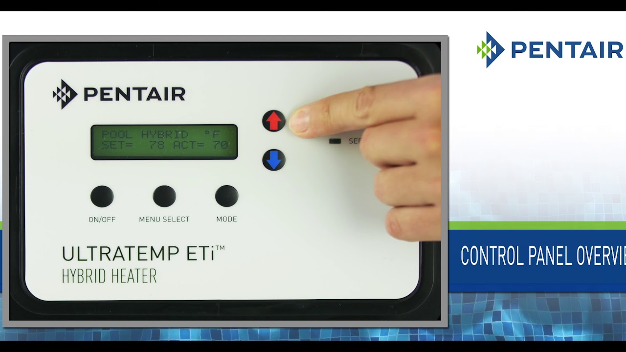The UltraTemp ETi® Hybrid Pool Heater Control Panel Overview