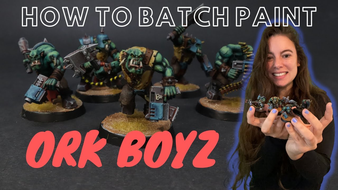 Как пакетно красить Ork Boyz