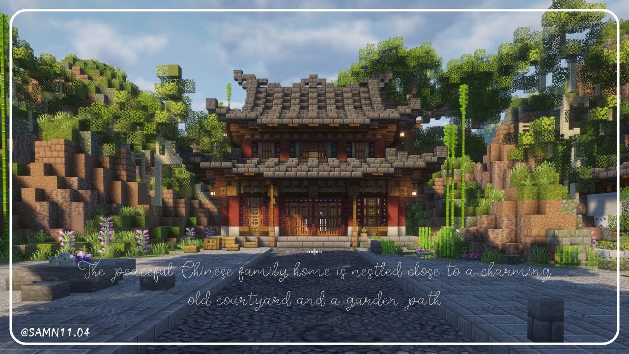 A Peaceful Chinese Family Home in #minecraft
