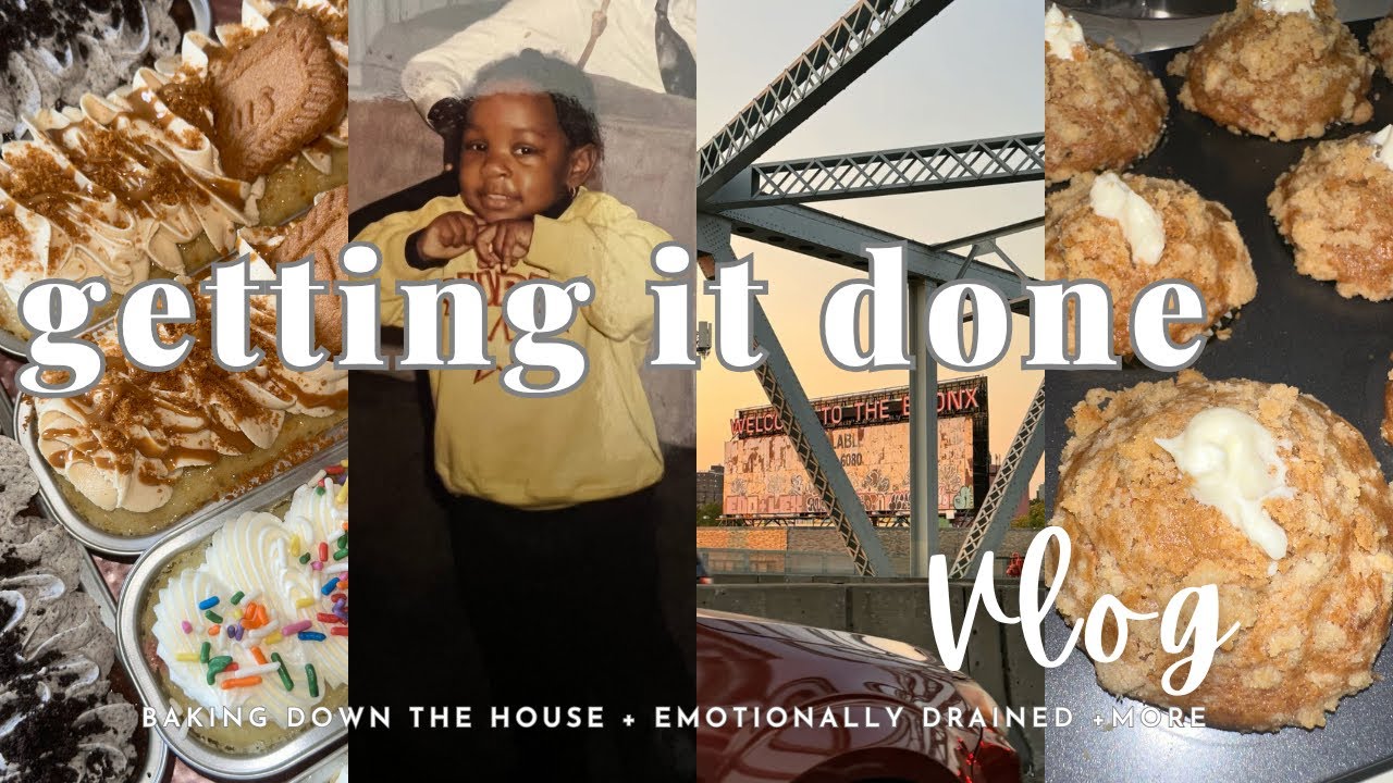 NYC vlog | Crying anxiety out + Sister date + mini cake & muffins prep for my Pop-up, Keiana Monet