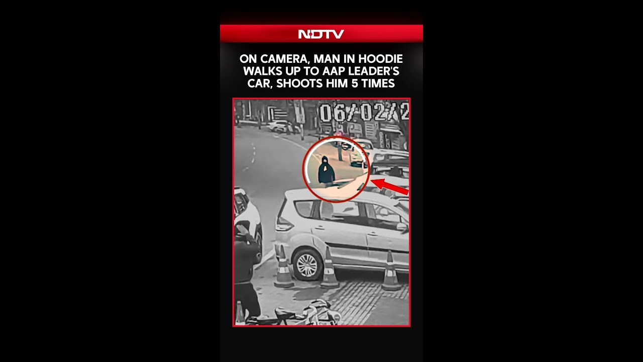 On Camera, Man In Hoodie Walks Up To AAP Leader's Car, Shoots Him 5 Times