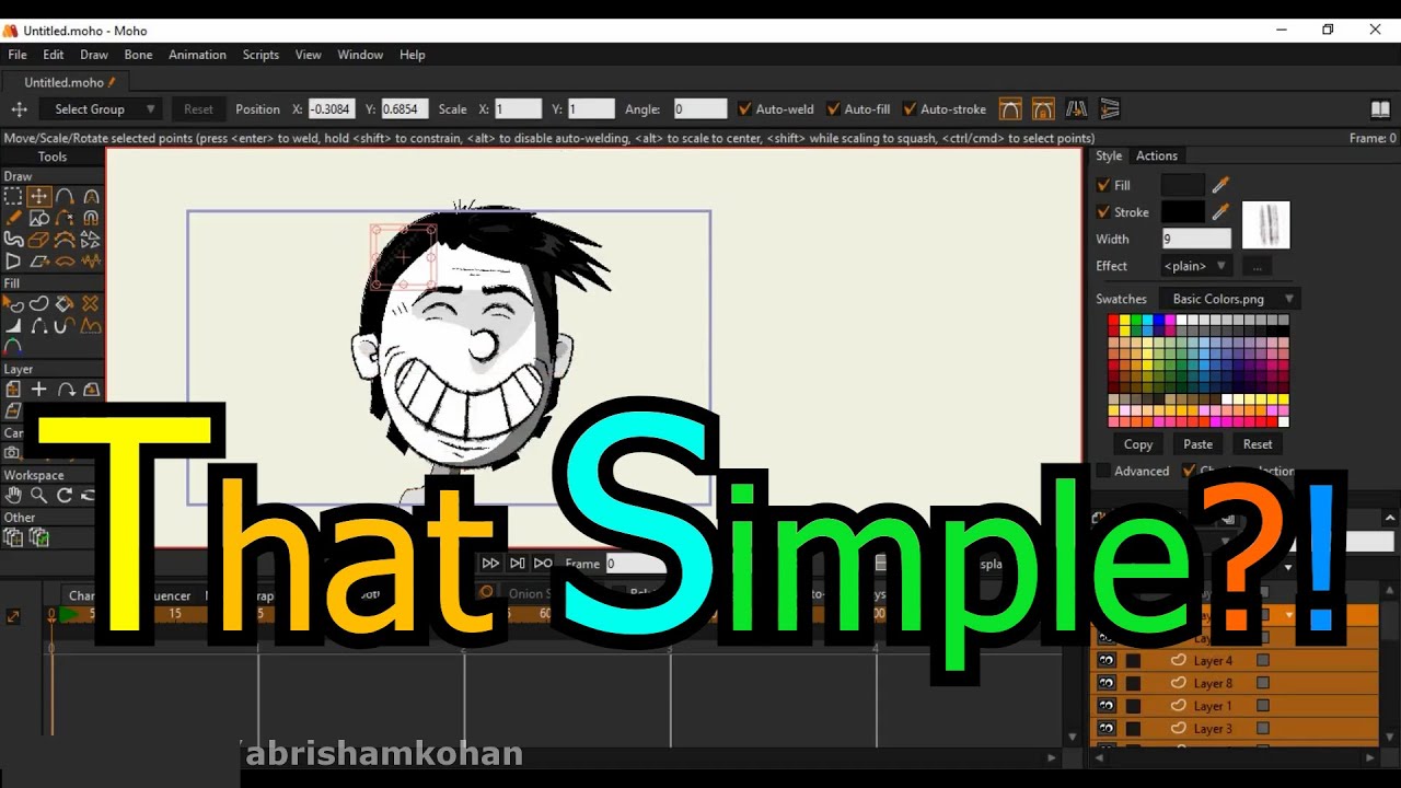 How to Create a Character Head in Moho (Simple & Clean)