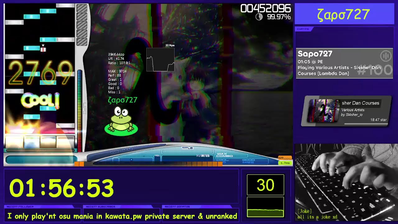 [Joke] osu mania lambda dan Sl4sher dan course dt clear