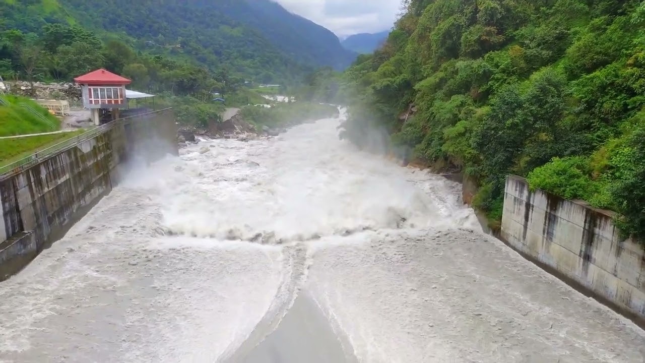 Hydropower Dam Flushing. lamjung, Nepal