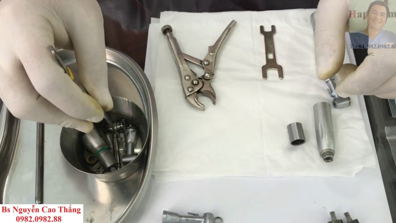 Huong dan thao lap bao duong tay khoan cay rang implant nha khoa