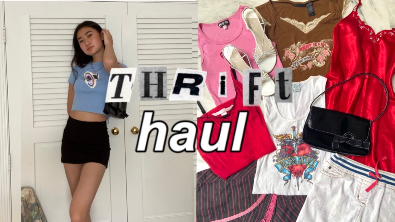 a HUGE back to school thrift haul (try on)