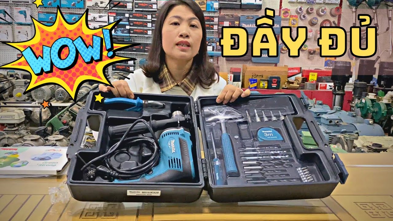 Chiếc Máy Khoan Makita Đi Kèm Vô Cùng Nhiều Phụ Kiện Zalo 0987389589