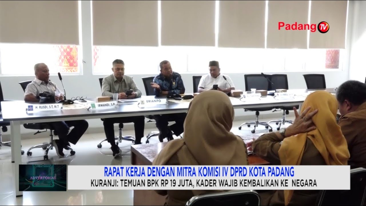 Rapat Kerja Dengan MItra Komisi IV DPRD Kota Padang
