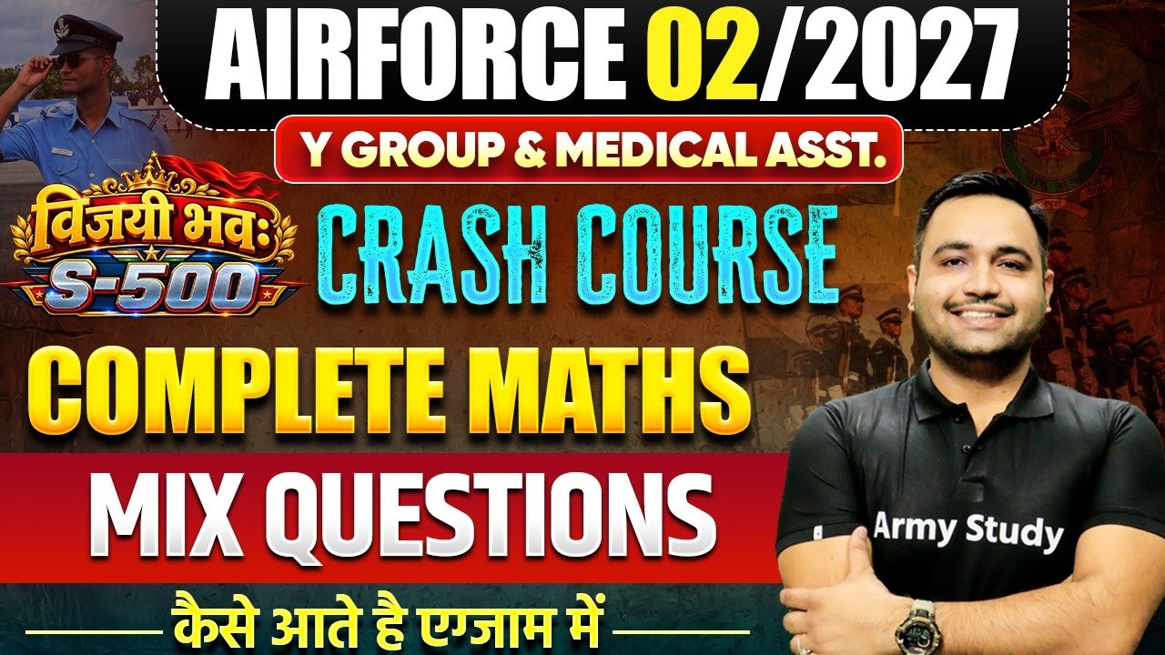 ✈️ Airforce Y Group & Medical Assistant Crash Course 2026 | Airforce Math Practice Class 2026
