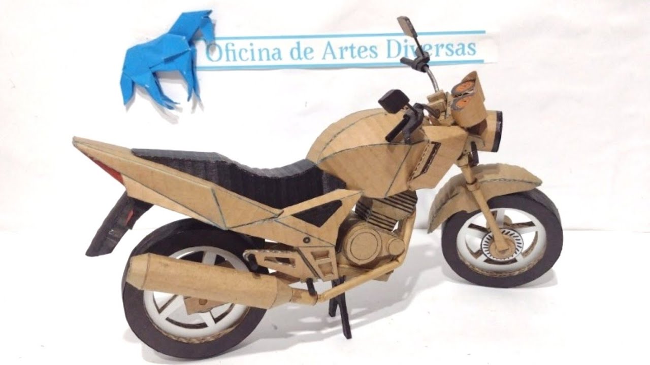 como fazer uma moto de papelão ( cbx 250)