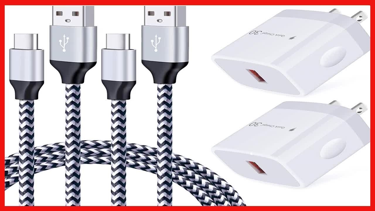Fast and Reliable QC 3.0 Charger with Durable USB-C Cable – Perfect for Samsung, LG, and Motorola