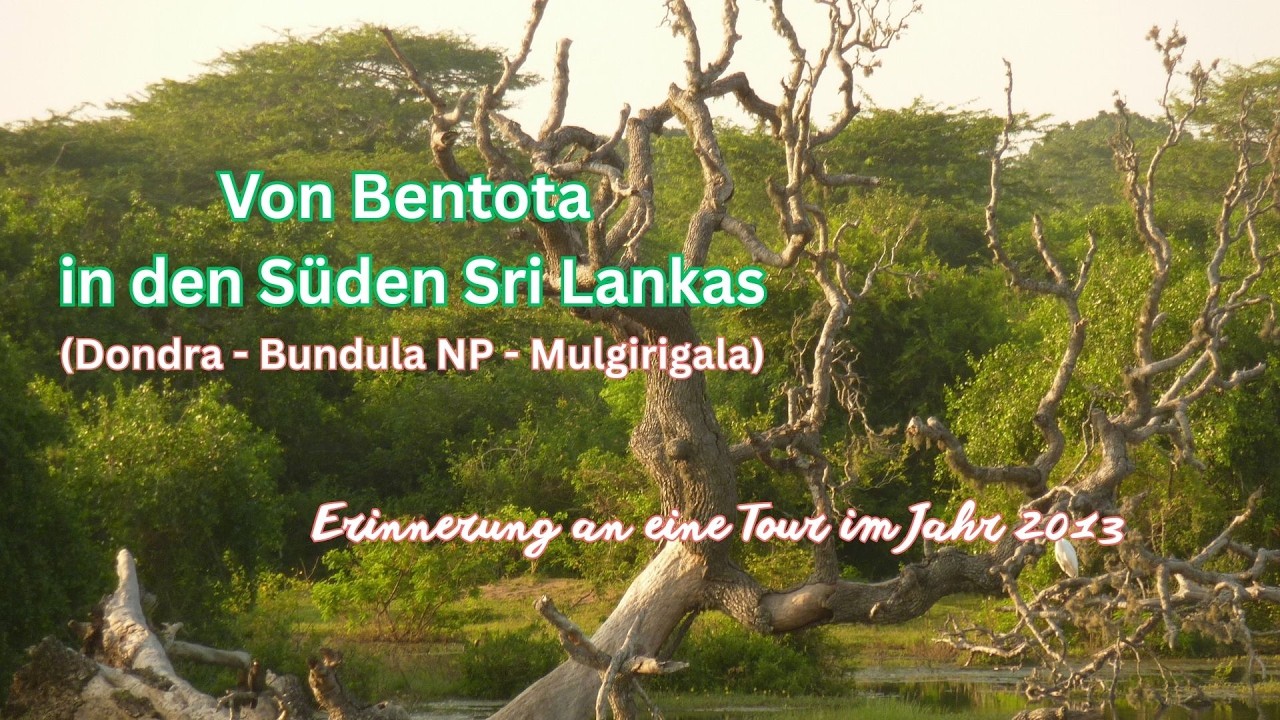 Erinnerung an eine Tour in den Süden Sri Lankas (2013) - Bentota - Tissa -Bundula NP - Mulgirigala