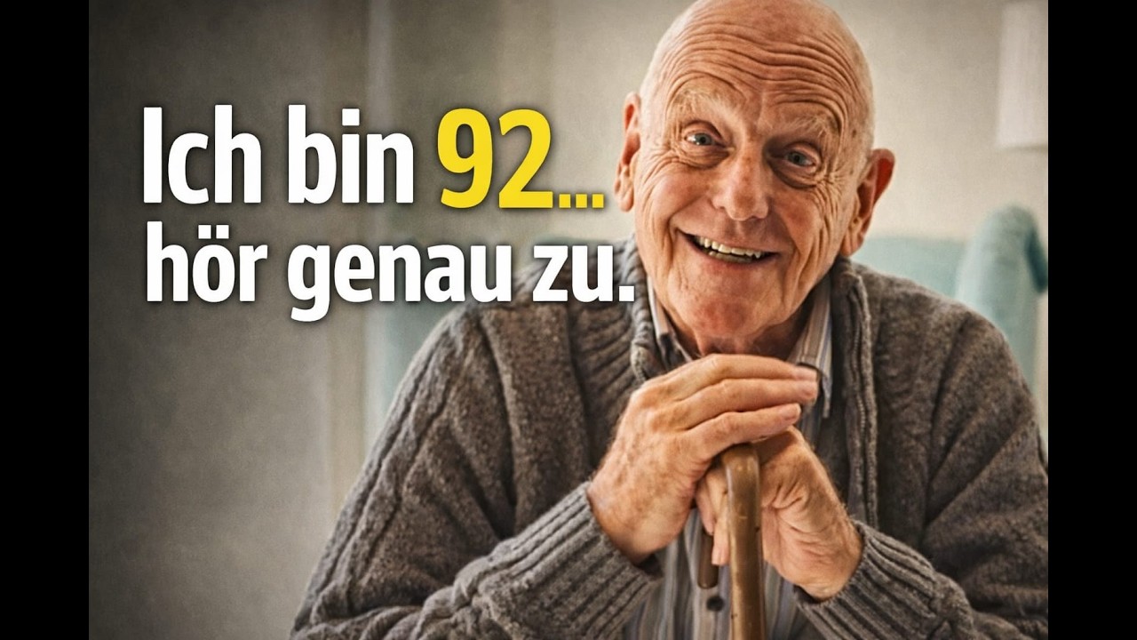Ich bin 92 Jahre alt. Hier ist die brutale Wahrheit über das Leben, die du ignorierst.